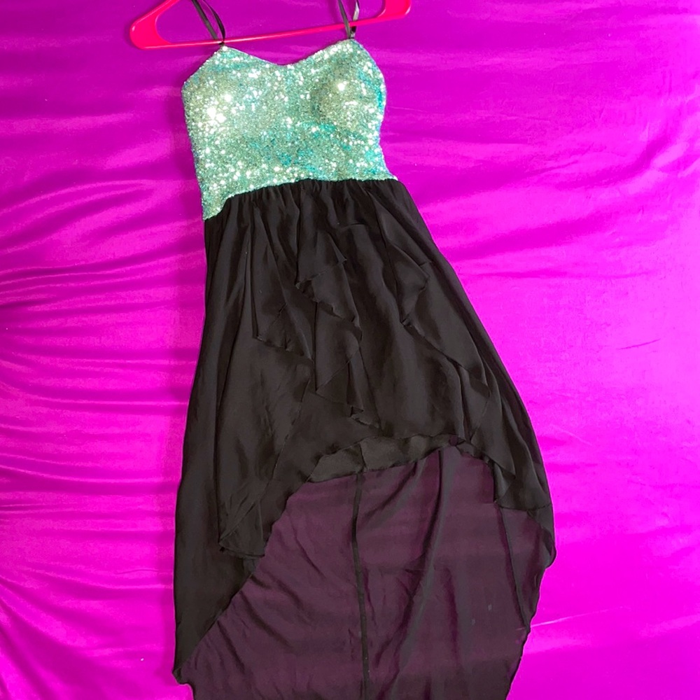 Profile Glam Sequined, Hi-Lo Dress (S)